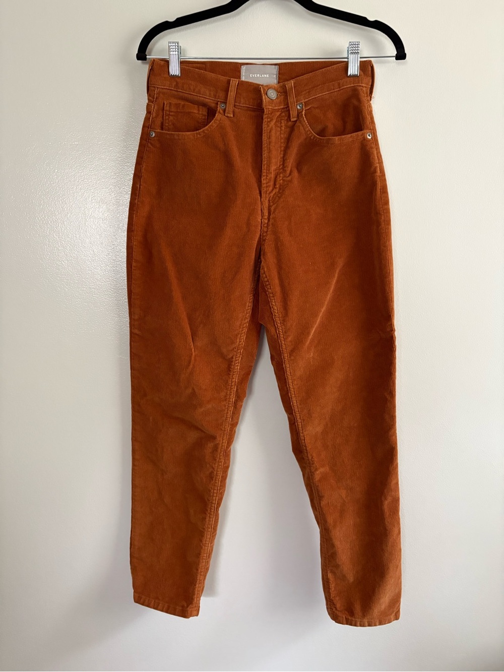 Everlane The Cheeky Straight Corduroy Pants Rust Orange Size 27